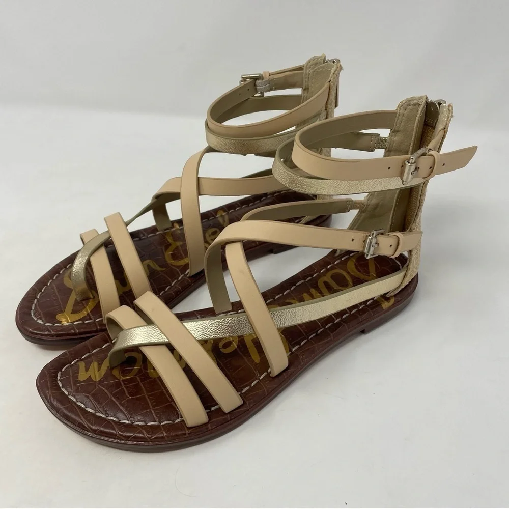 Sam Elderman Gibbs Leather Strappy Gladiator Sandals - NWT - Picture 8 of 11